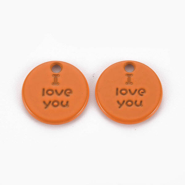 Spray Painted Alloy Charms for Valentine's Day