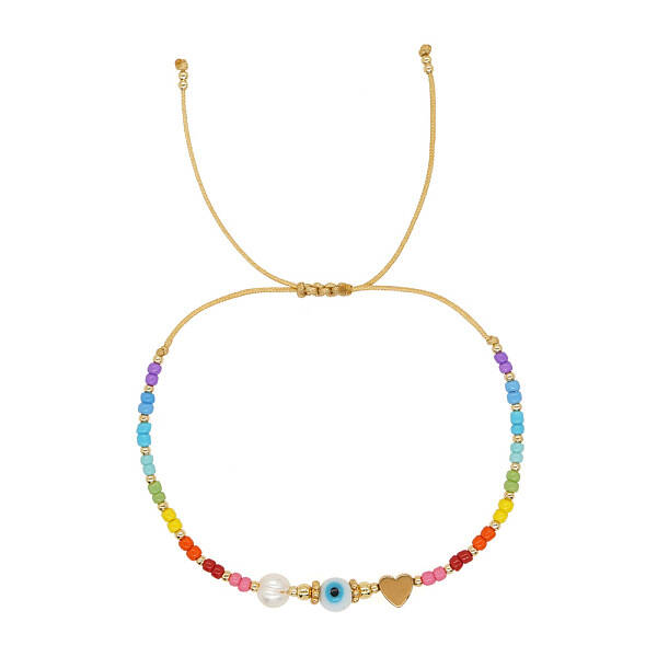 Bohemian Style Heart Shaped Braided Bracelets