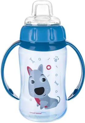 Canpol babies Cute Animals Drip-Saving Cup with Handles 6m+ Dog 320ml