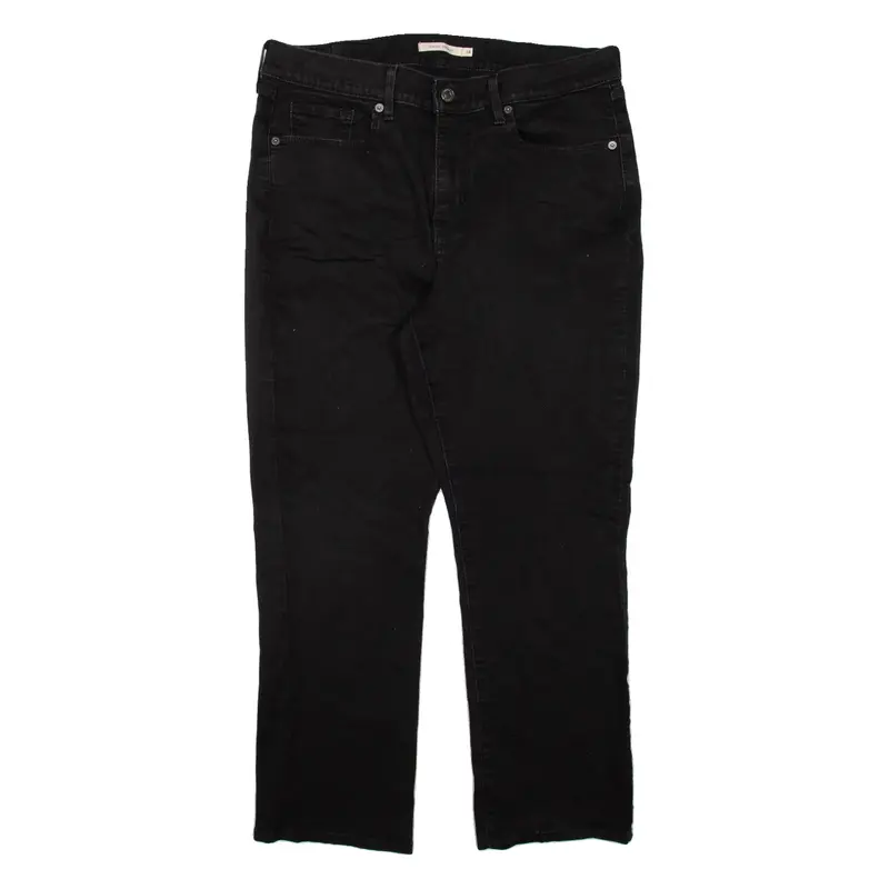 LEVI'S Womens Jeans Black Classic Straight W33 L25