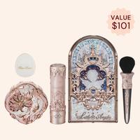 Flower Knows Little Angel Full Face Makeup Set, eyeshadow, blush, lipstick, brush, puff, smooth, longlasting, dealsforyoudays