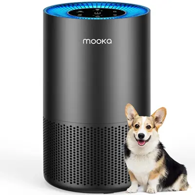 Air Purifiers for Home Large Room Pets Up to 1300 Sq Ft, MOOKA H13 True HEPA Air Purifier Cleaner with 360° Air Inlet, Fragr...