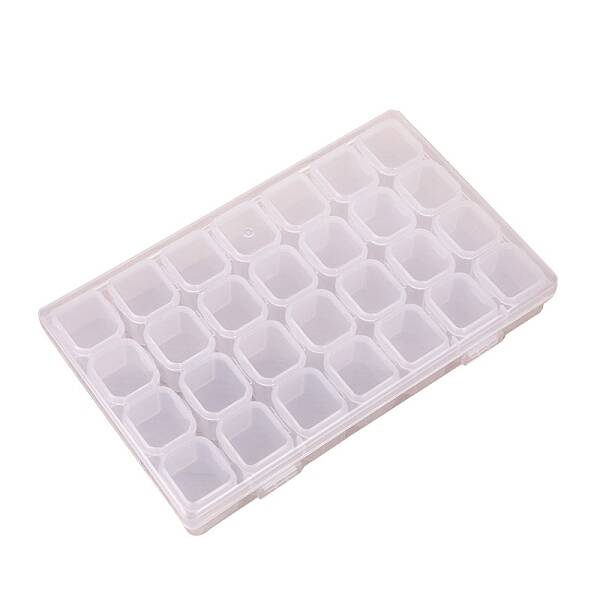 Transparent Plastic 28 Grids Bead Containers