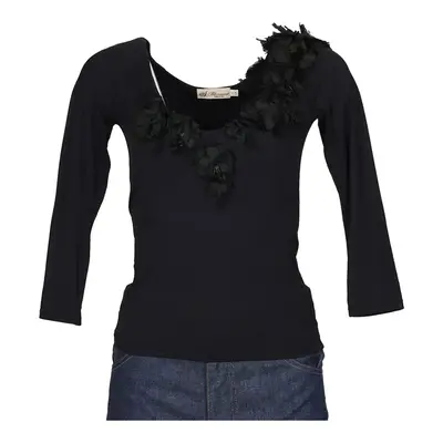 Blumarine Long Sleeve Top - Medium Black Polyamide