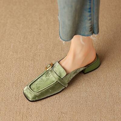 CHIKO Marilyn Square Toe Block Heels Clogs/Mules Shoes