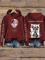 Sleep Token Hoodie - Logo & Reaper Angle Print Vintage Sweatshirt - Hoodie, Sweatshirt Gift For Fan Sleeves With Designs