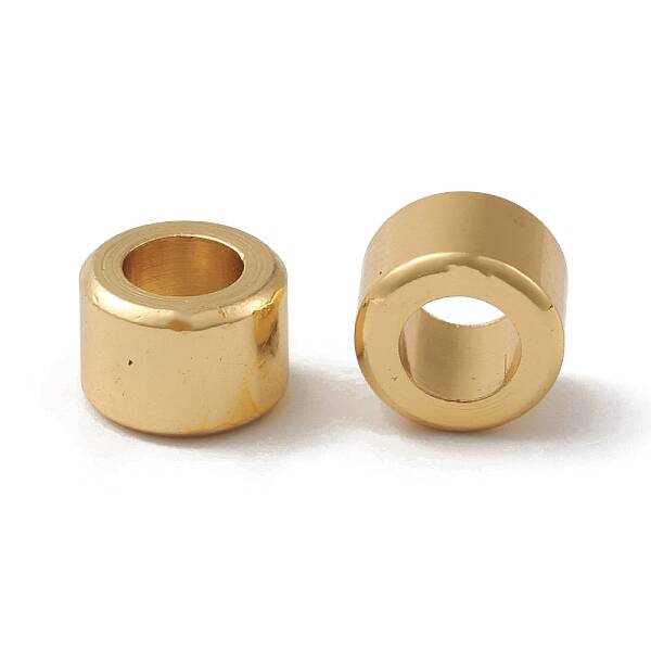 Rack Plating Brass European Beads