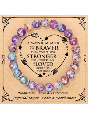 💖 Double Energy Crystal Bracelet Insomnia and anxiety dissipate! Moonstone Imperial Jade Double Guardian Moonstone guards ...