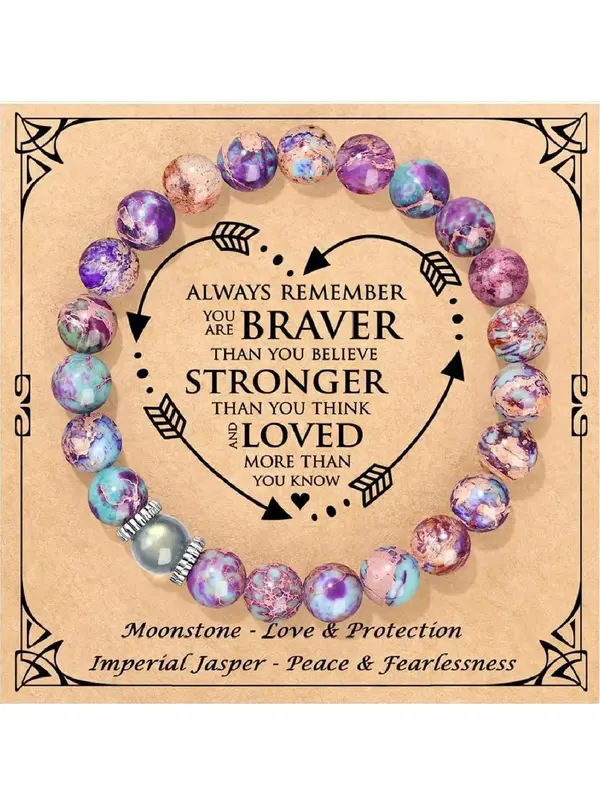 💖 Double Energy Crystal Bracelet Insomnia and anxiety dissipate! Moonstone Imperial Jade Double Guardian Moonstone guards ...