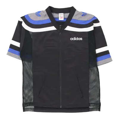 Age 14 Adidas Spellout Zip Up - Large Black Polyester