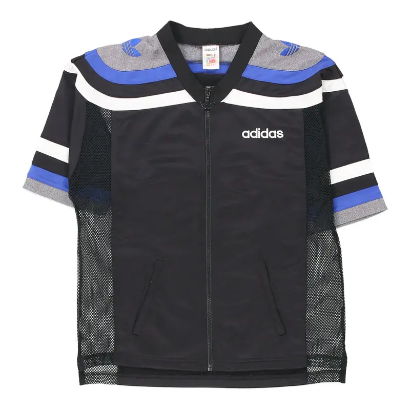 Age 14 Adidas Spellout Zip Up - Large Black Polyester