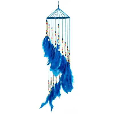 Handmade Threaded Dreamcatcher Wind Chime - Purple - M