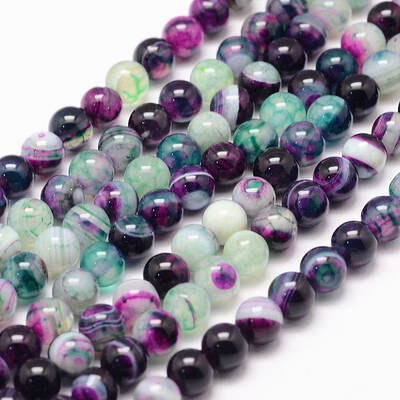 Natural Striped Agate/Banded Agate Bead Strands