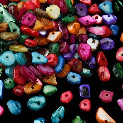 1 Strand Natural Chip Dyed Shell Beads Strands