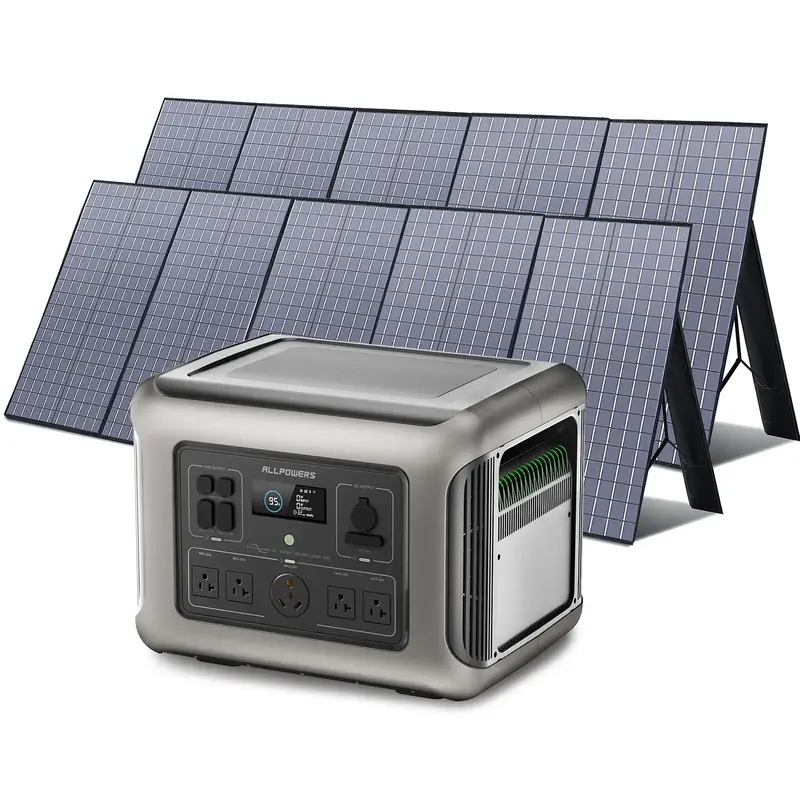 ALLPOWERS Solar Generator Kit 2500W Power Station 400W Solar Panel