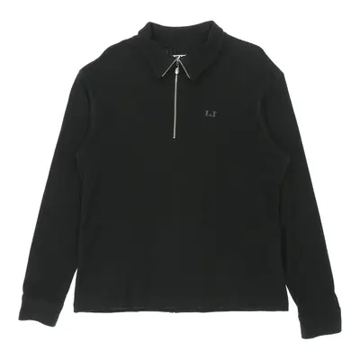 Iceberg 1/4 Zip - Large Black Cotton