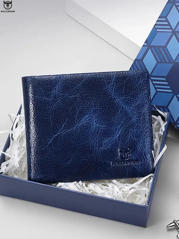 Men's Summer Business Fashion Soft Leather Bifold Wallet, Casual Trendy Ultra-thin Wallet with Card Slots, Simple Style Short...