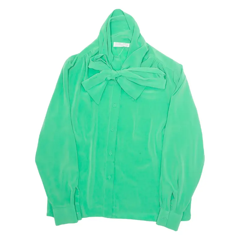 JULIETTA Womens Blouse Green Long Sleeve M