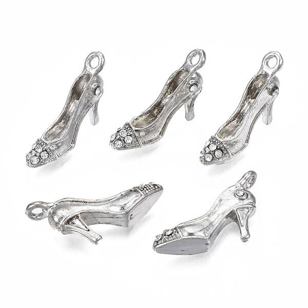 Rack Plating Alloy Rhinestone Pendants