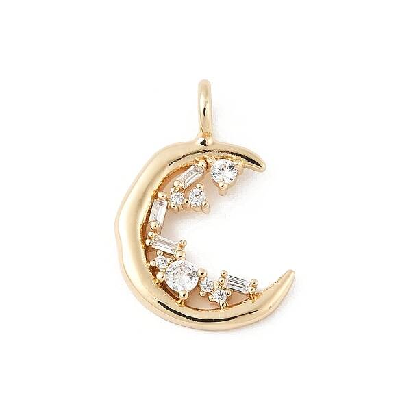 Brass Micro Pave Cubic Zirconia Pendants