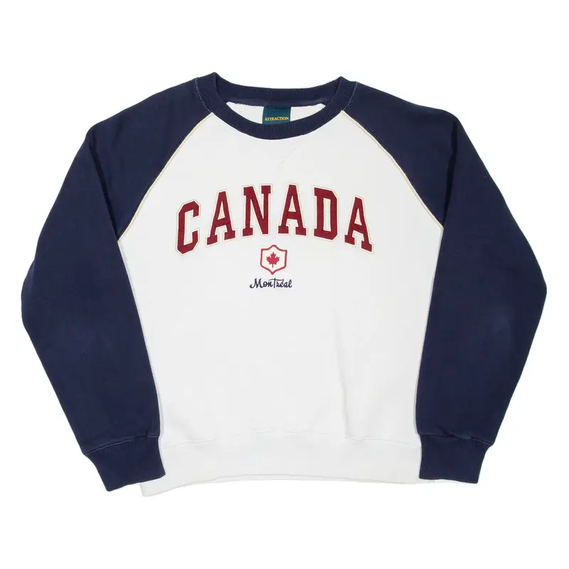 ATTRACTION Montreal Canada Womens Sweatshirt White M