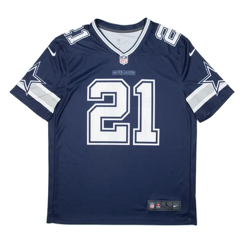 NIKE Cowboys Mens Jersey Blue USA V-Neck L