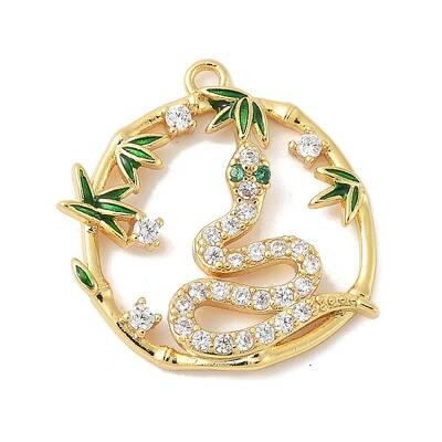 Brass Micro Pave Cubic Zirconia Pendants