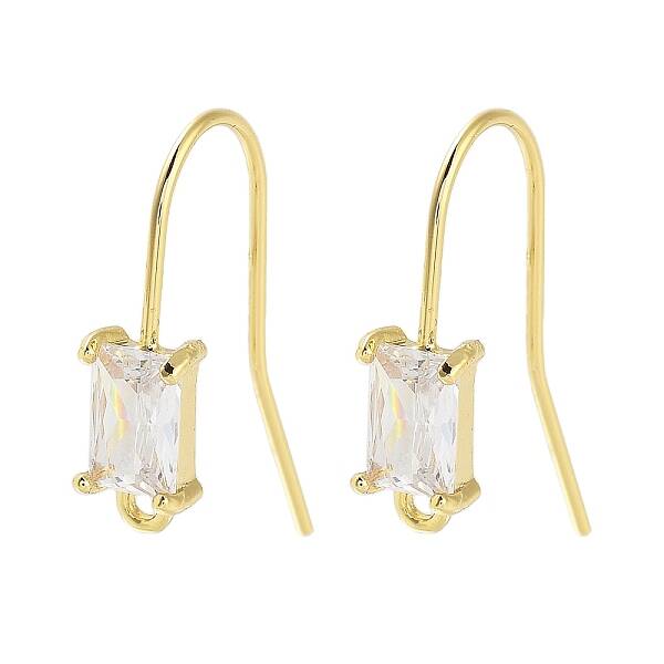 Brass Micro Pave Cubic Zirconia Earrings Findings