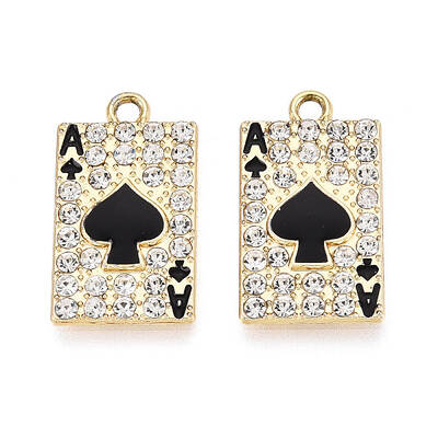Rack Plating Alloy Crystal Rhinestone Pendants