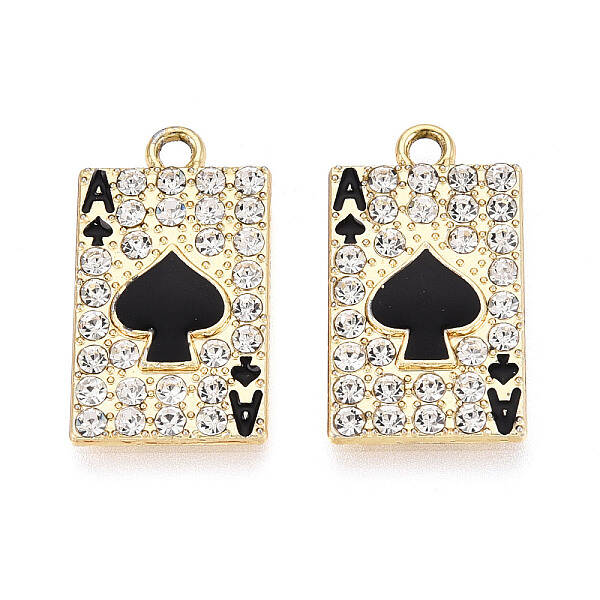 Rack Plating Alloy Crystal Rhinestone Pendants