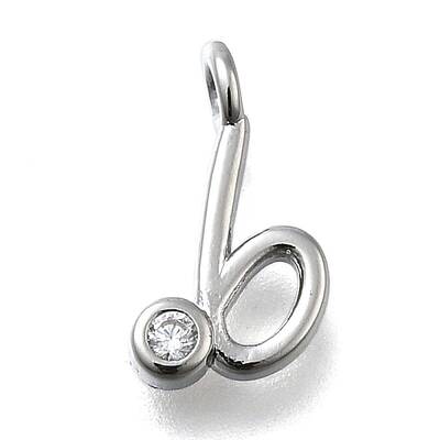 Brass Micro Pave Cubic Zirconia Pendants