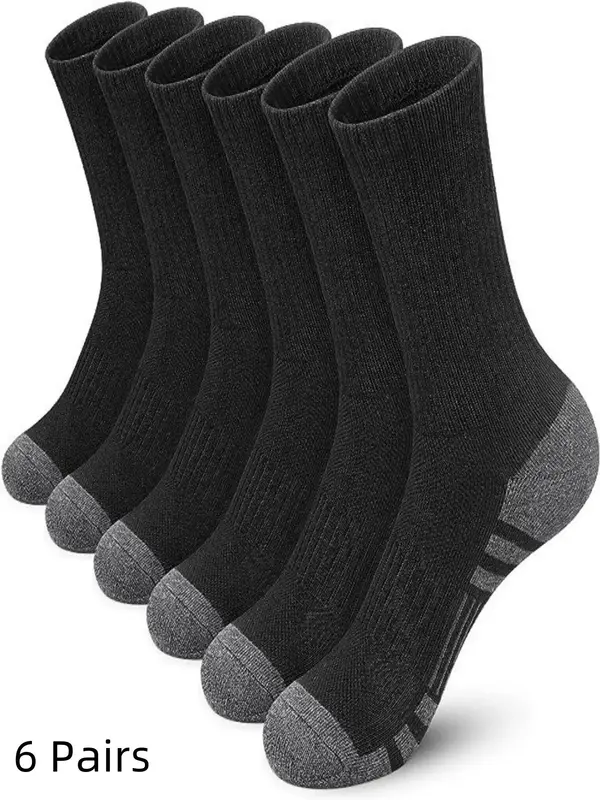 Men's Colorblock Crew Socks, Casual Breathable Comfortable Soft Mid-calf Socks for Daily Wear, Menswear, Men's Socks for All...