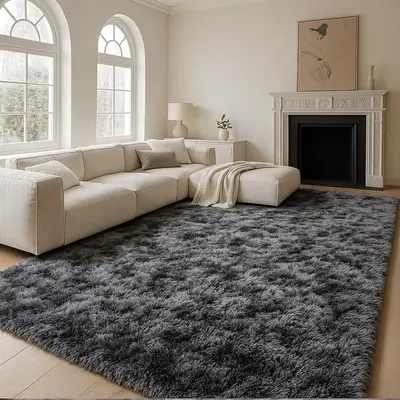 TABAYON Fluffy Rug For Living Room, Large Shaggy Tie-Dye Area Rugs,Non-slip Carpet for Bedroom,Soft Playroom Mat,Cool Rugs Ho...