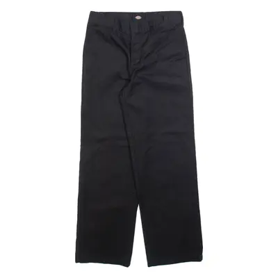 DICKIES Boys Trousers Black Regular Straight W26 L27