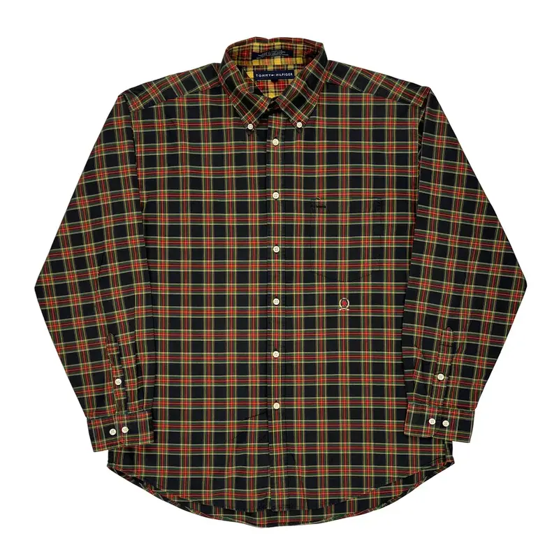 Tommy Hilfiger Checked Shirt - Large Multicoloured Cotton