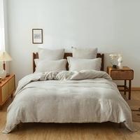 Simple&Opulence 100% Linen Duvet Cover Set, 3 PCS Pure Natural French Flax Purple Duvet Cover King Size, Breathable Soft Comf...