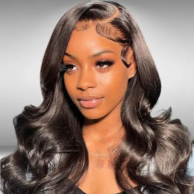 Realistic 13x4 HD Lace Front Wigs Body Wave Hair With Undetectable Swiss Lace