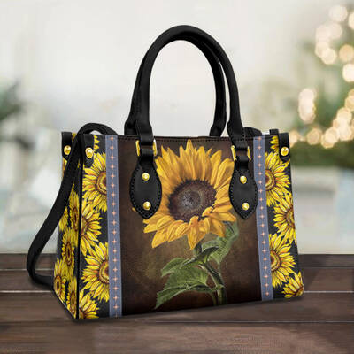 Sunflower Leather Bag,sunflower Lover Handbag