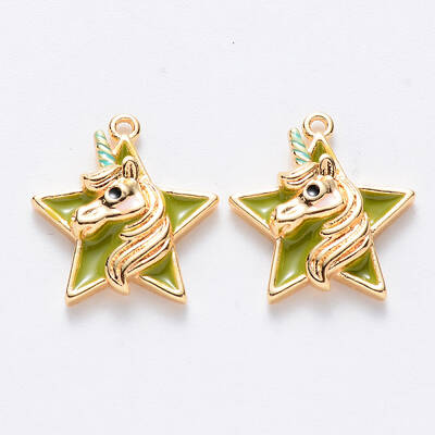 Brass Enamel Pendants