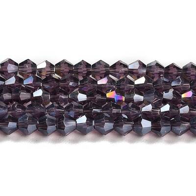 Transparent Electroplate Glass Beads Strands