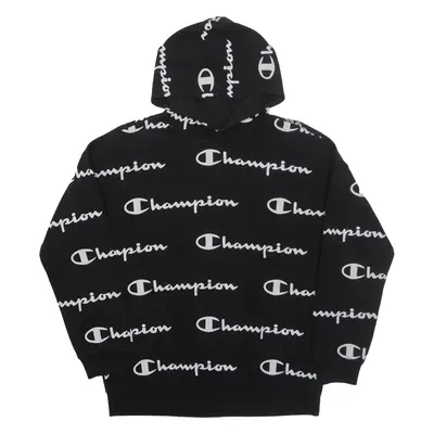 CHAMPION Boys Black Hoodie XL