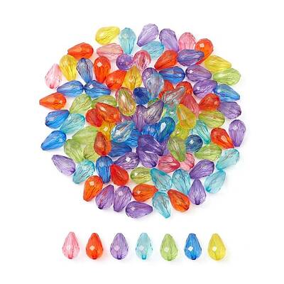 100Pcs Transparent Acrylic Beads