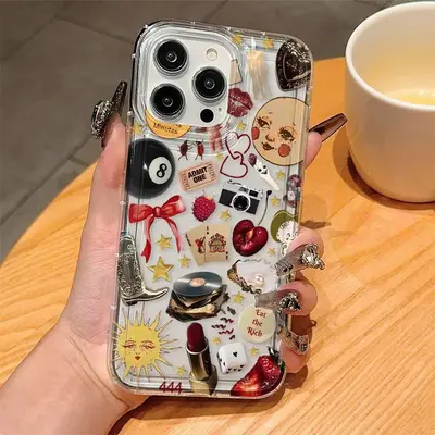 Vintage Pattern Phone Case, Anti-drop Phone Protective Cover, Phone Accessory Compatible with iPhone 6 7 8 X XR XS 11 12 13 1...
