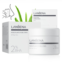 LANBENA Blackhead Pore Remover Facial Mask with Aloe Chrysanthemum Extract Gentle on All Skin Types Charcoal Peel Off Nose St...