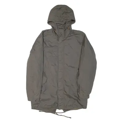BEN SHERMAN Heritage Mens Rain Jacket Grey Hooded M