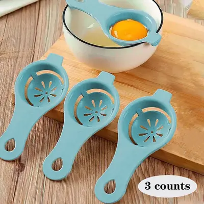 Egg Yolk Separator, 3 Counts Egg Filter, Kitchen Egg Separator, Household Egg Filter, Practical Kitchen Gadgets