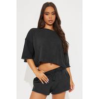 Strollin' Around Short Set - Charcoal
