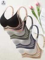 4-Pack Luxury Anti-Gravity Lifting Bras Closed Double Row Buckle Design, Comfortable & Breathable, Skin-Friendly, Seamless, F...