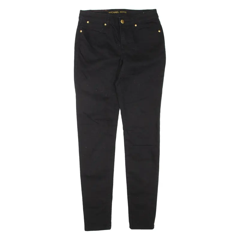 MICHAEL KORS Womens Jeans Black Regular Skinny W26 L30