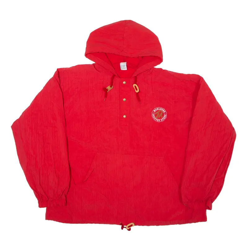 Pullover Jacket Red Nylon 90s Mens XL